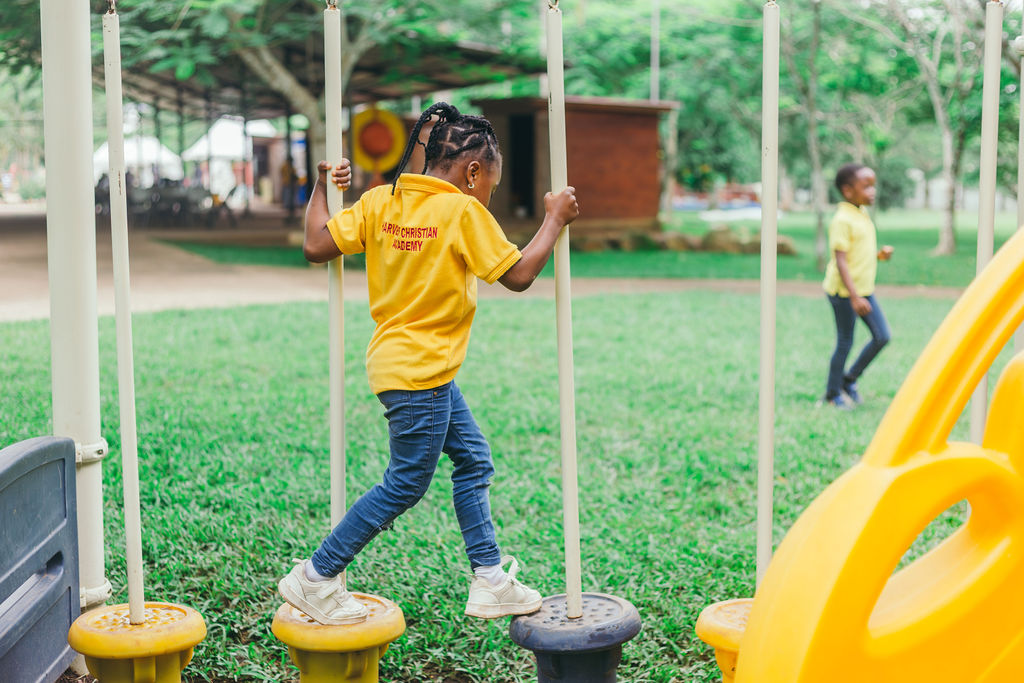 HCA student at playground